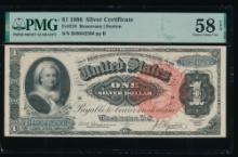 1886 $1 Martha Washington Silver Certificate PMG 58EPQ
