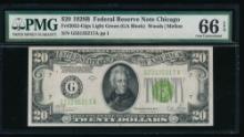 1928B $20 Chicago FRN PMG 66EPQ