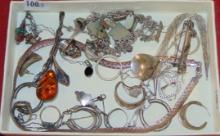 Variety of Sterling Silver Jewelry.