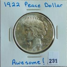 1922 Peace Dollar MS++.