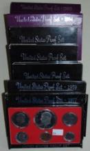 7 U.S. Proof Sets: 1977, 1979, 1980, 1981, 1982,