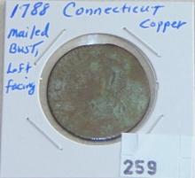 1788 Connecticut Copper AG (mailed bust, left