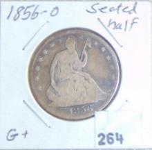 1856-O Seated Half Dollar G+.