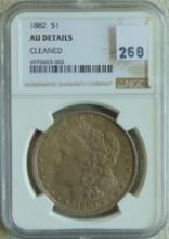 1882 Morgan Dollar NGC AU (details).