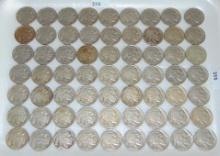 63 Buffalo Nickels (all readable dates, some mint