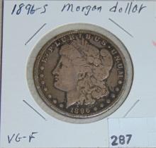 1896-S Morgan Dollar VG-F (better date).