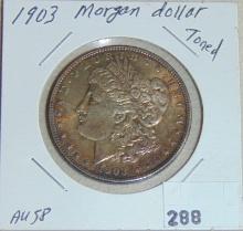 1903 Morgan Dollar AU58.