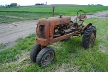BF Avery Tractor, non-runner, owner says "complete", car tire fronts, 10-24 rears, Serial No. 1A035