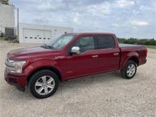 2018 Ford F150 Platinum Crew Cab 4x4 Pickup w/Eco Boost V6 3.5L engine