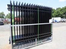 Galvanized Steel Fence & Connectors 20 Panels, 10' W x 7' H (New)