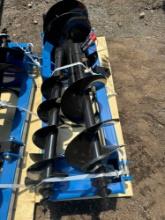 New GIYI Co Hydraulic Skidloader Auger Set w/ 16in, 12in 8in Bits)