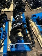 New GIYI Co Hydraulic Skidloader Auger Set w/ 16in, 12in 8in Bits)