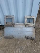 New KC Co. Weldable Skidloader Plate (w/ Guard)