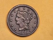1846 Tall Date Braided Hair Large Cent