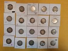 Twenty mixed silver Barber Quarters