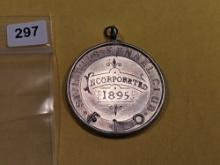 ** RARE ** SILVER 1895 St Louis Kennel Club High Relief Award Medal