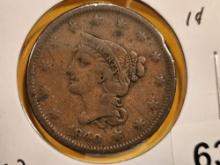 Key Variety! 1840 Small over Large 8 Small Date Braided Hair Large Cent
