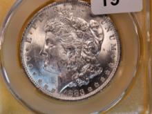CAC 1883-O Morgan Dollar in Mint State 62