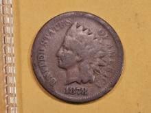 Better Date 1878 Indian Cent in Very Good
