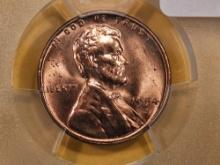GEM! PCGS 1954-S Wheat Cent in Mint State 65 RED