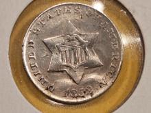 1852 Three Cent Silver Trime