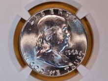 NGC 1962 Franklin Half Dollar in Mint State 64