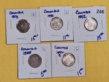 Five chillin' coins from Colombia