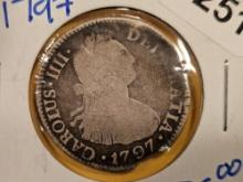 1797 Mexico silver 2 reals