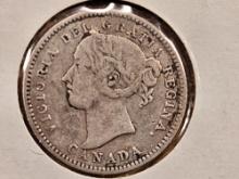 * KEY DATE * 1883-H Canada silver 10 cents