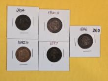 Five more Canadian Large Cents