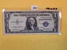Crisp Uncirculated Series 1935-F One Dollar Silver Certificate STAR Replacement