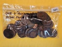 OVER ONE POUND of older, mixed, Copper World coins
