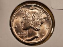 GEM Brilliant Uncirculated 1943-S Mercury Dime