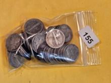 Fifty Mixed silver Mercury Dimes