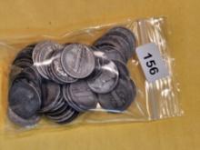 Fifty Mixed silver Mercury Dimes