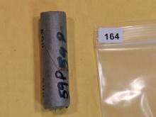 Original Bank Wrapped Uncirculated Roll of 1959 silver Roosevelt Dimes