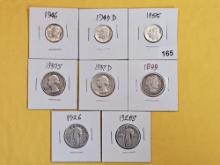 Eight silver dimes and quarter mixer