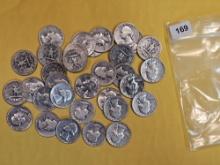 Thirty-two silver Washington Quarters