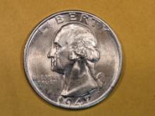 GEM Brilliant Uncirculated 1947-D Washington Quarter