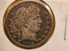 1903 Barber Quarter in Extra Fine plus - details