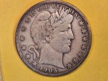 Better Grade 1905 Barber Half Dollar