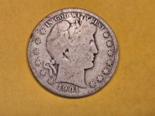 * Semi-Key 1901-S Barber Half Dollar