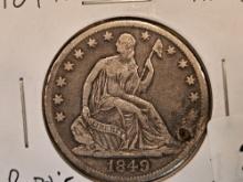 1849-O Seated Liberty Half Dollar