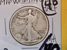 Semi-Key 1916 Walking Liberty Half Dollar in Very Good