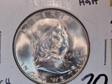 Choice Brilliant Uncirculated 1948-D Franklin Half Dollar