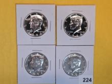 Four GEM Proof silver 1964 Kennedy Half Dollars