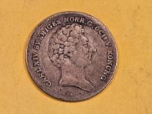 1832 Sweden 1/8 riksdaler in Fine