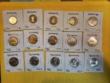 Fifteen coins from the Bahamas