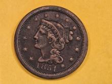 1851 Braided hair Large Cent