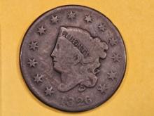 1826 Coronet Head large Cent